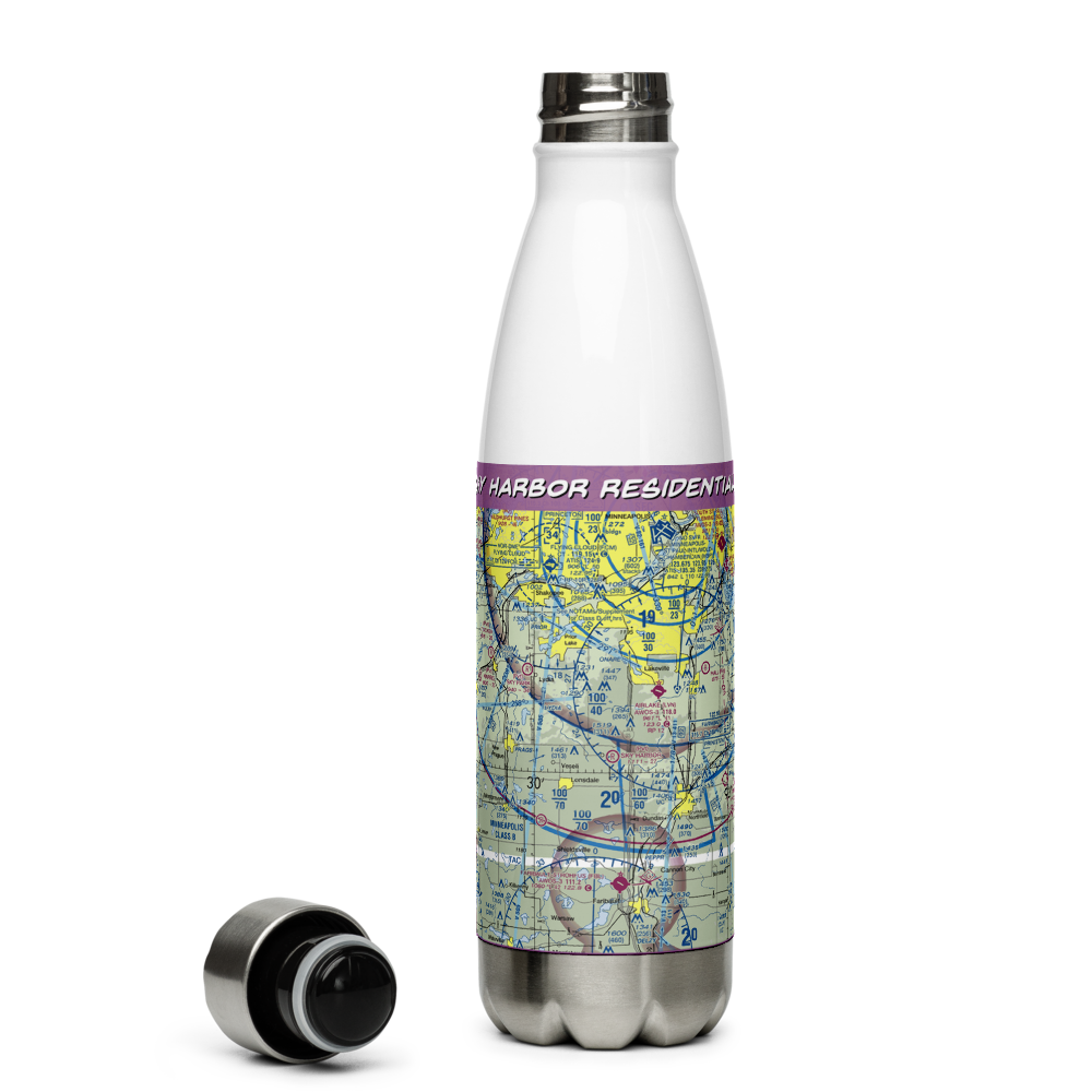 Sky Harbor Residential Airpark (1MN8) VFR Sectional Water Bottle 