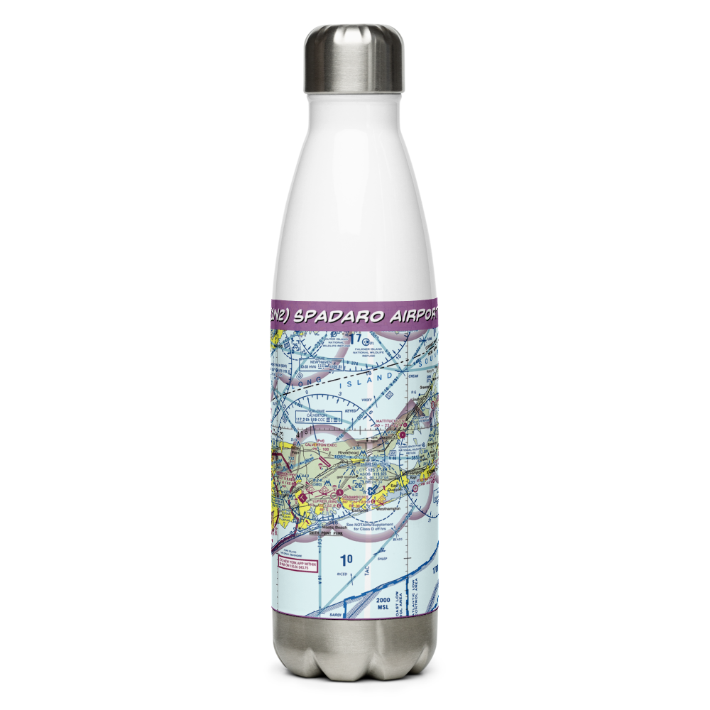Spadaro Airport (1N2) VFR Sectional Water Bottle 