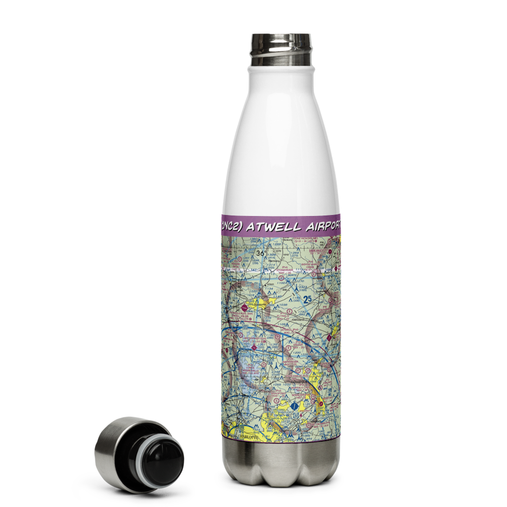 Atwell Airport (1NC2) VFR Sectional Water Bottle 