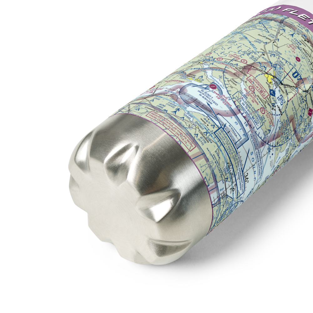 Fletcher's Airport (1NC3) VFR Sectional Water Bottle 
