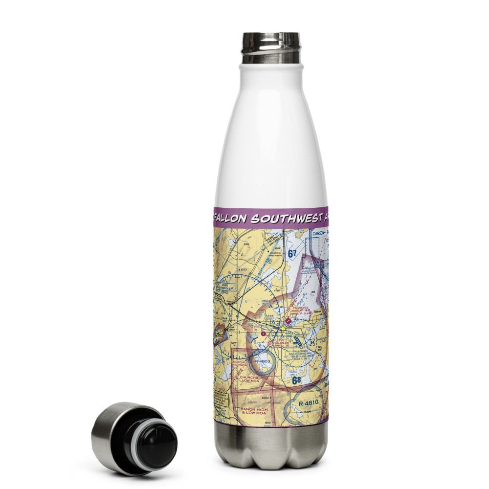 Fallon Southwest Airpark (1NV1) VFR Sectional Water Bottle 