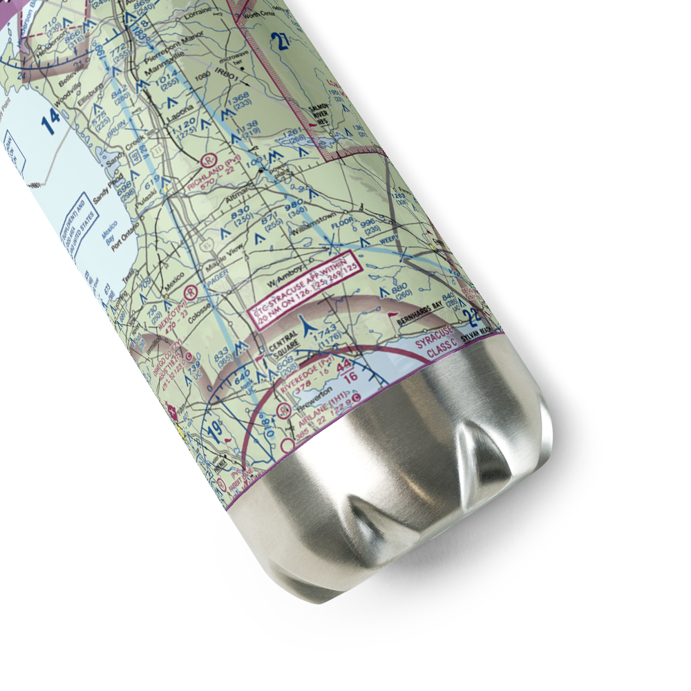 Richland Airpark (1NY3) VFR Sectional Water Bottle 