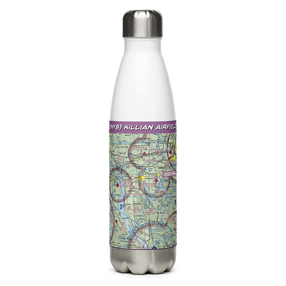 Killian Airfield (1NY8) VFR Sectional Water Bottle 