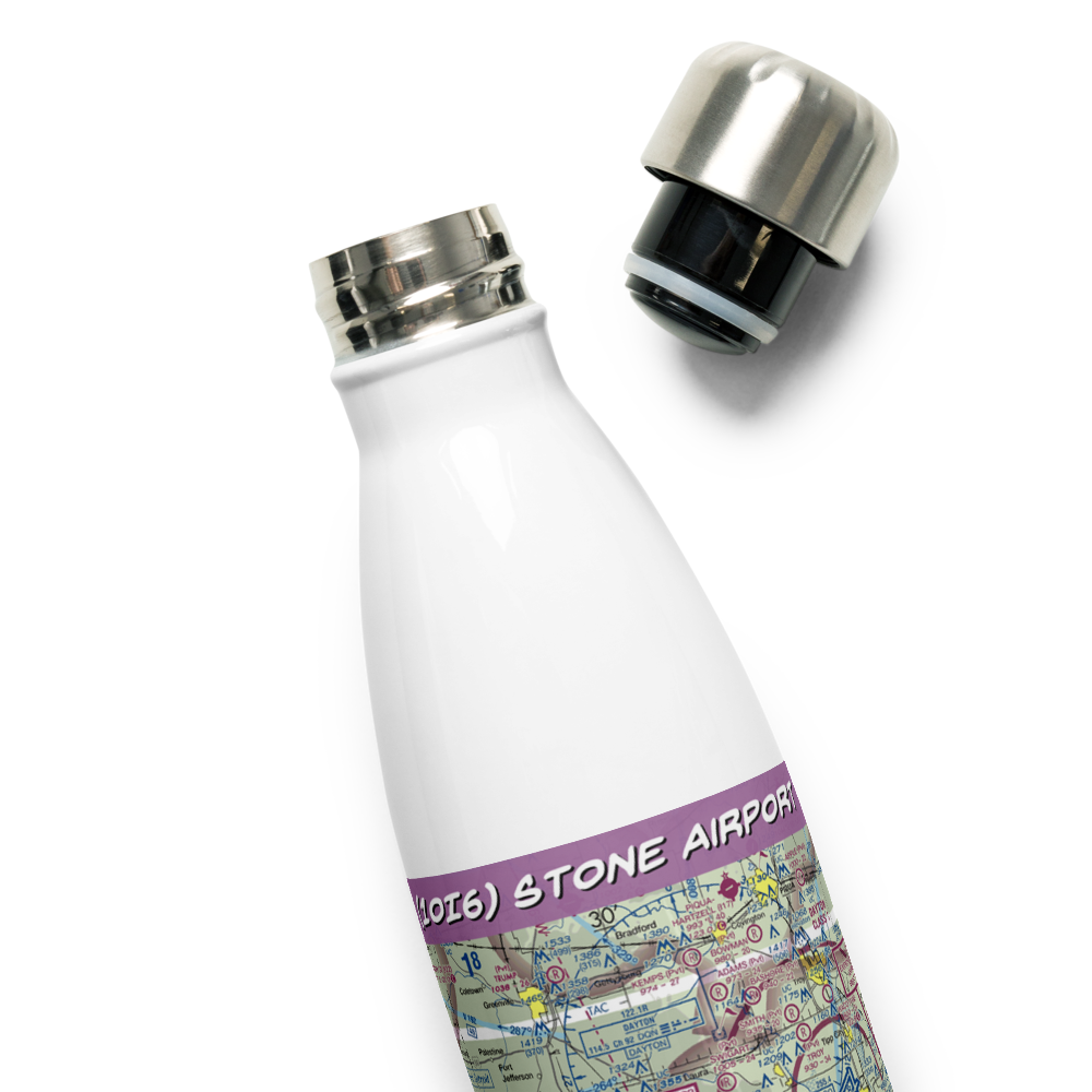 Stone Airport (1OI6) VFR Sectional Water Bottle 