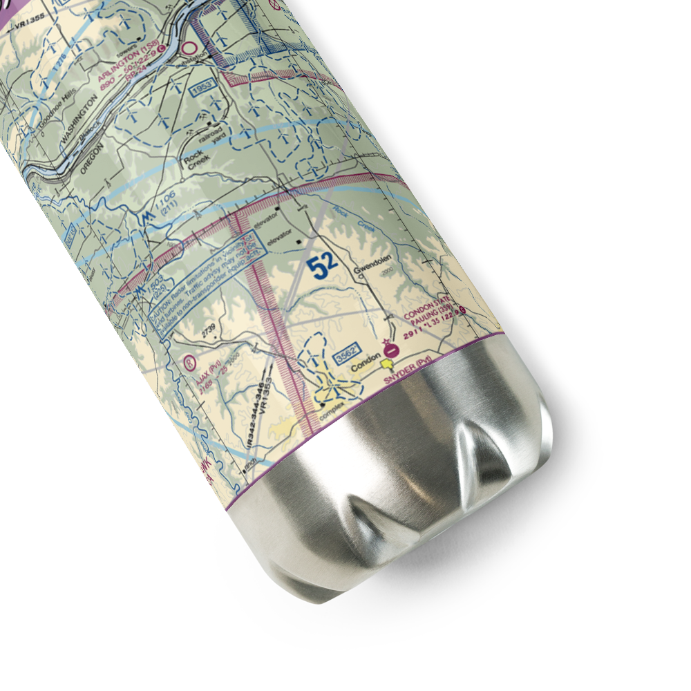 Reed Airport (1OR5) VFR Sectional Water Bottle 