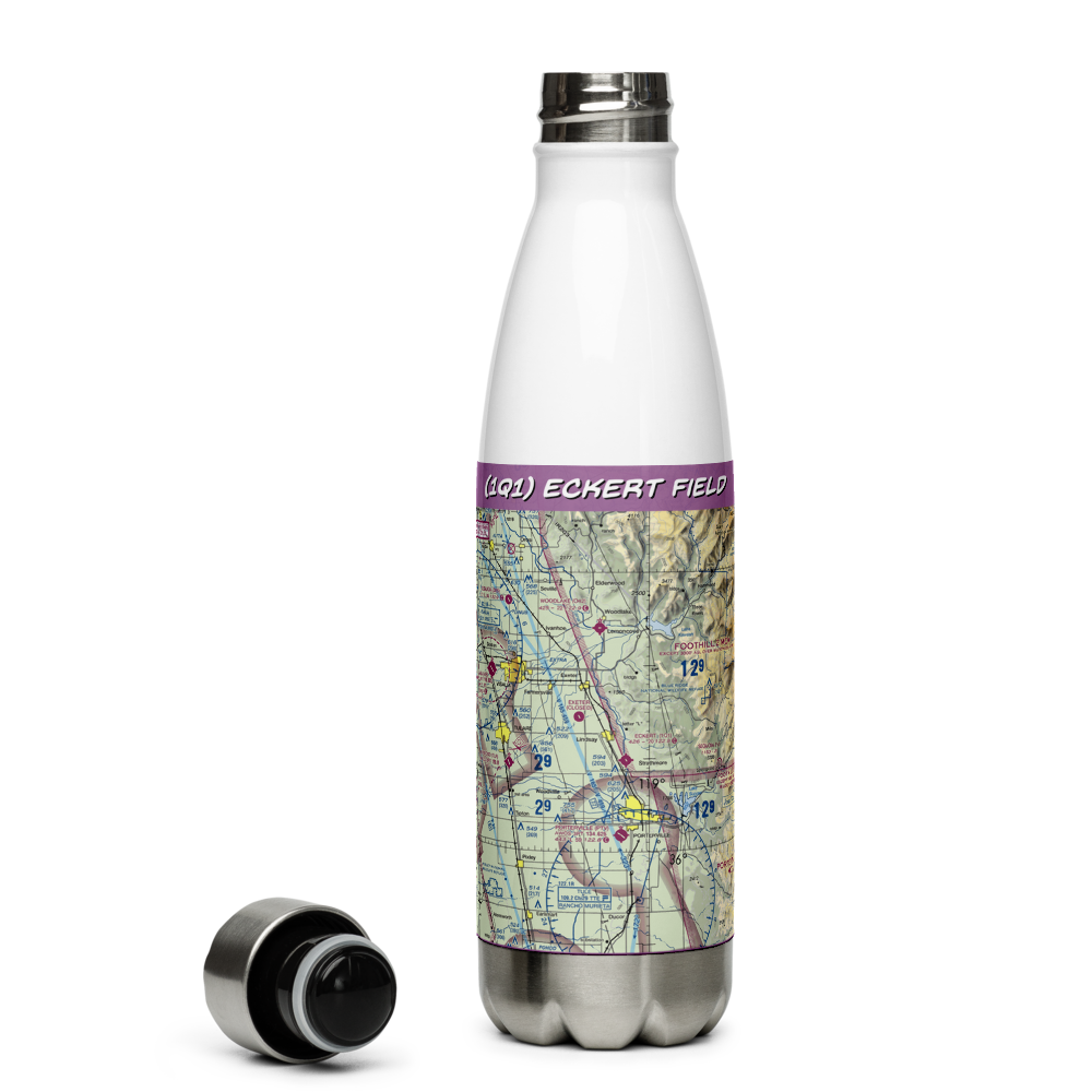 Eckert Field (1Q1) VFR Sectional Water Bottle 