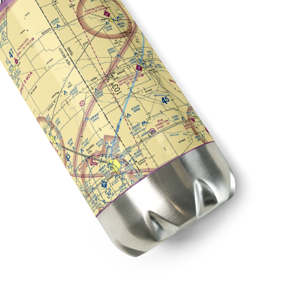 Two Leggs Airport (1TA5) VFR Sectional Water Bottle 