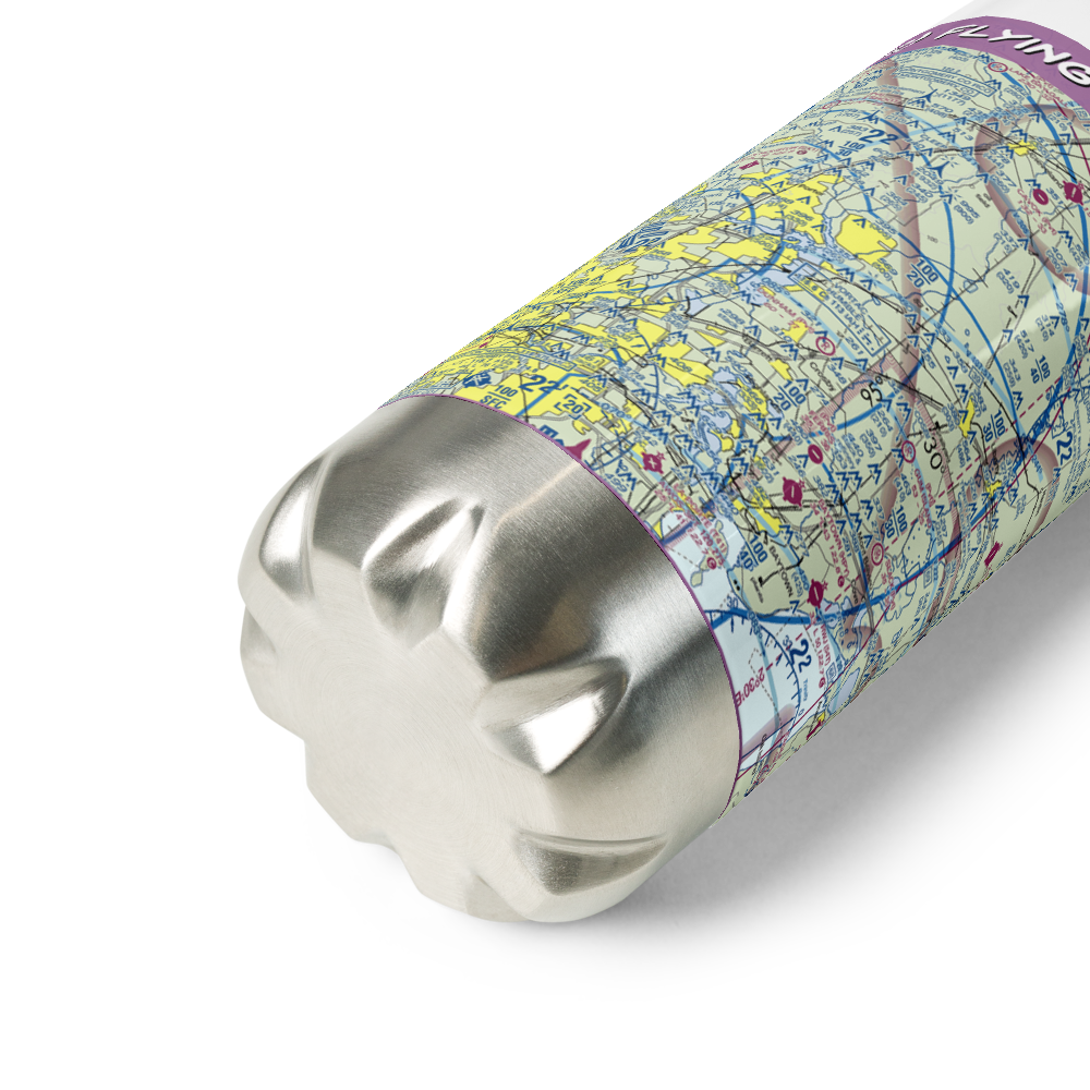 Flying F Ranch Airport (1TE2) VFR Sectional Water Bottle 
