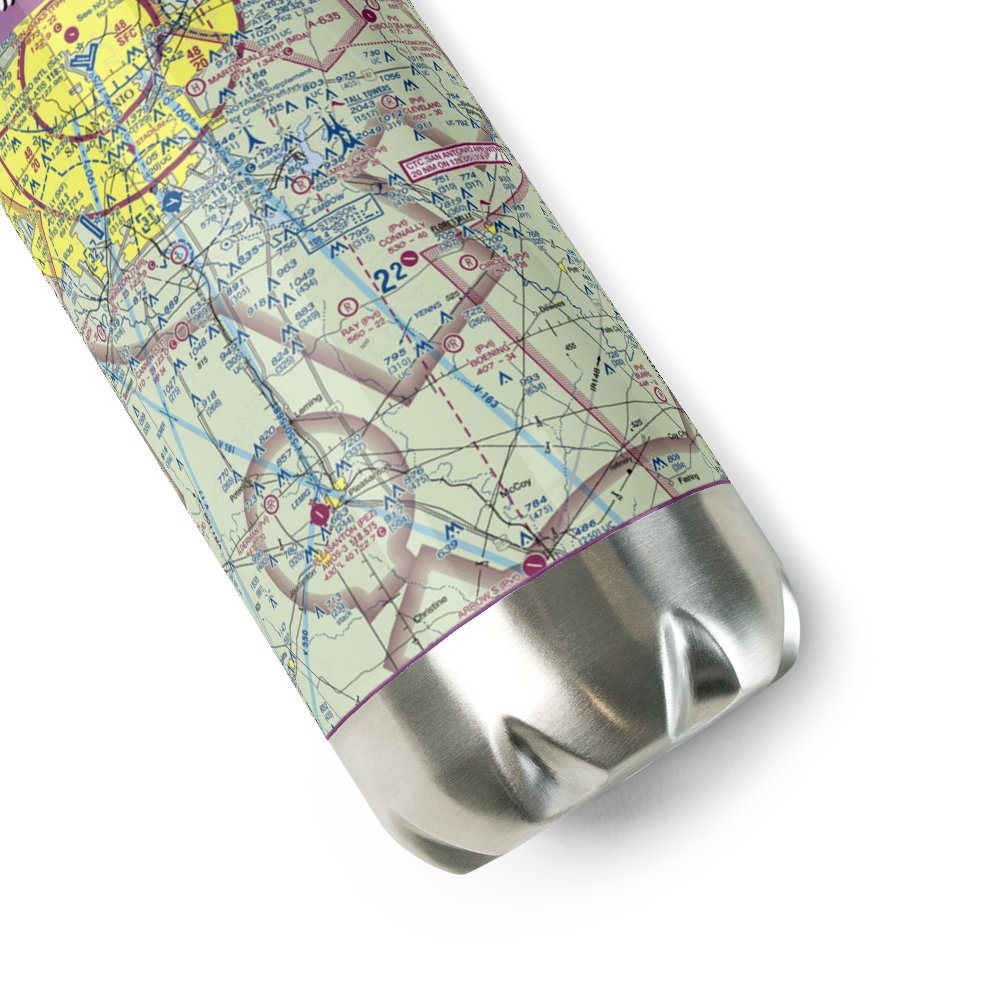 Ray Farm Airport (1TE7) VFR Sectional Water Bottle 