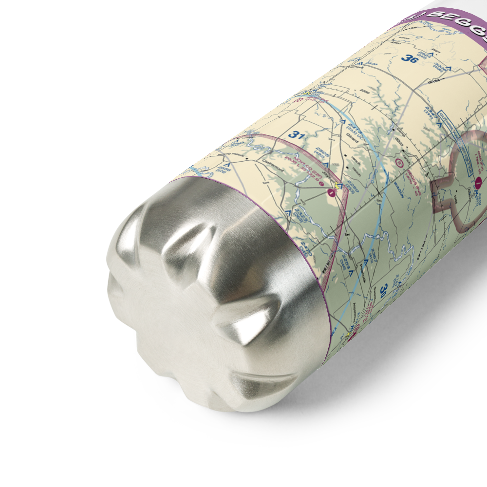 Beggs Ranch Airport (1TX3) VFR Sectional Water Bottle 