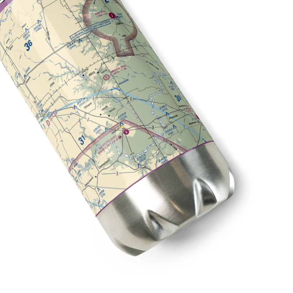 Beggs Ranch Airport (1TX3) VFR Sectional Water Bottle 