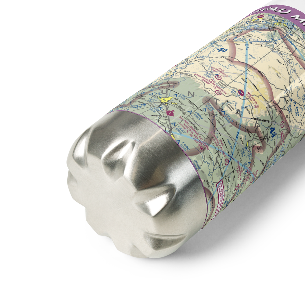 Micro Airport (1VA1) VFR Sectional Water Bottle 