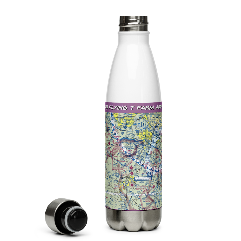 Flying T Farm Airport (1VA9) VFR Sectional Water Bottle 