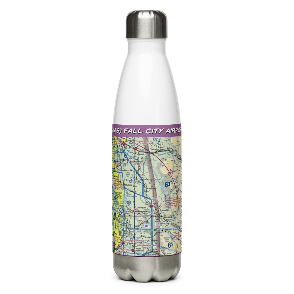 Fall City Airport (1WA6) VFR Sectional Water Bottle 