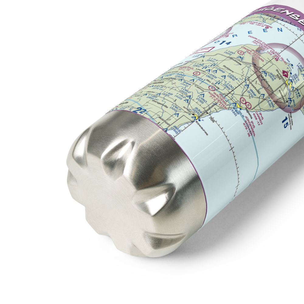 Jorgensen - Stoller Airport (1WI8) VFR Sectional Water Bottle 