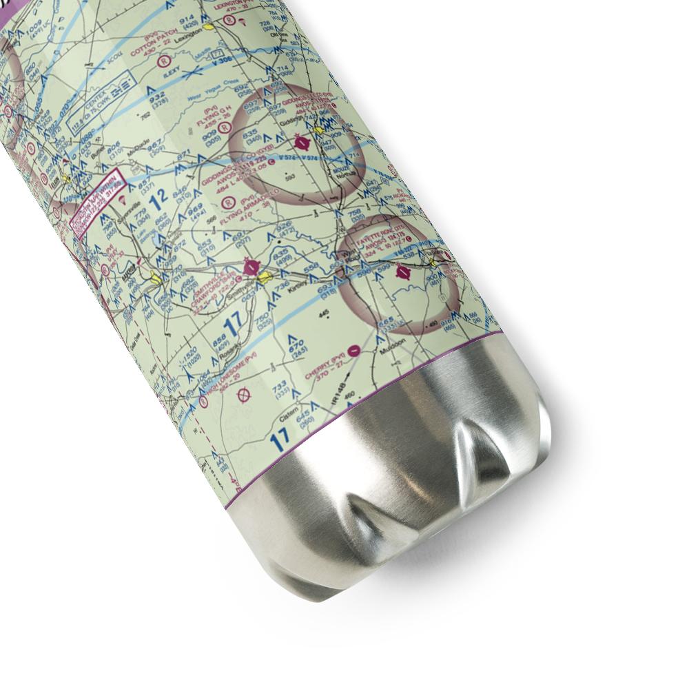 Flying Armadillo Field (1XA5) VFR Sectional Water Bottle 