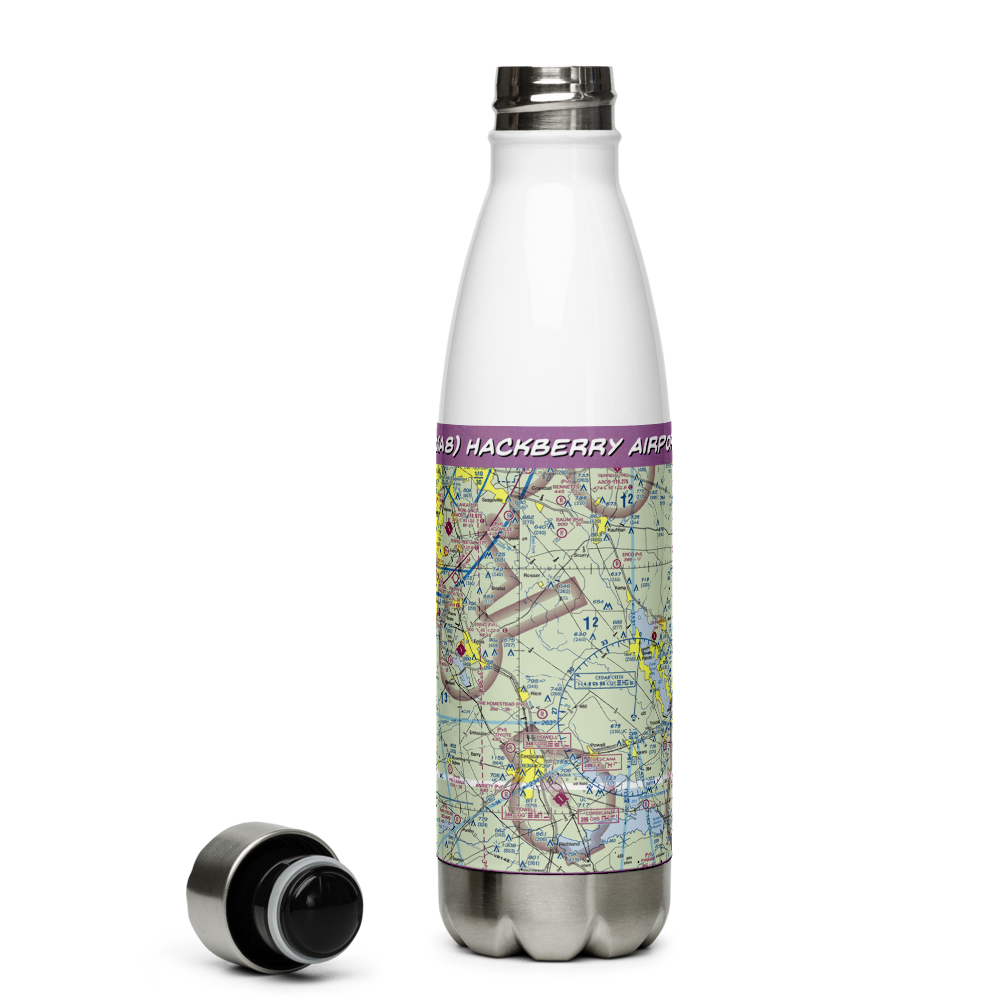 Hackberry Airport (1XA8) VFR Sectional Water Bottle 