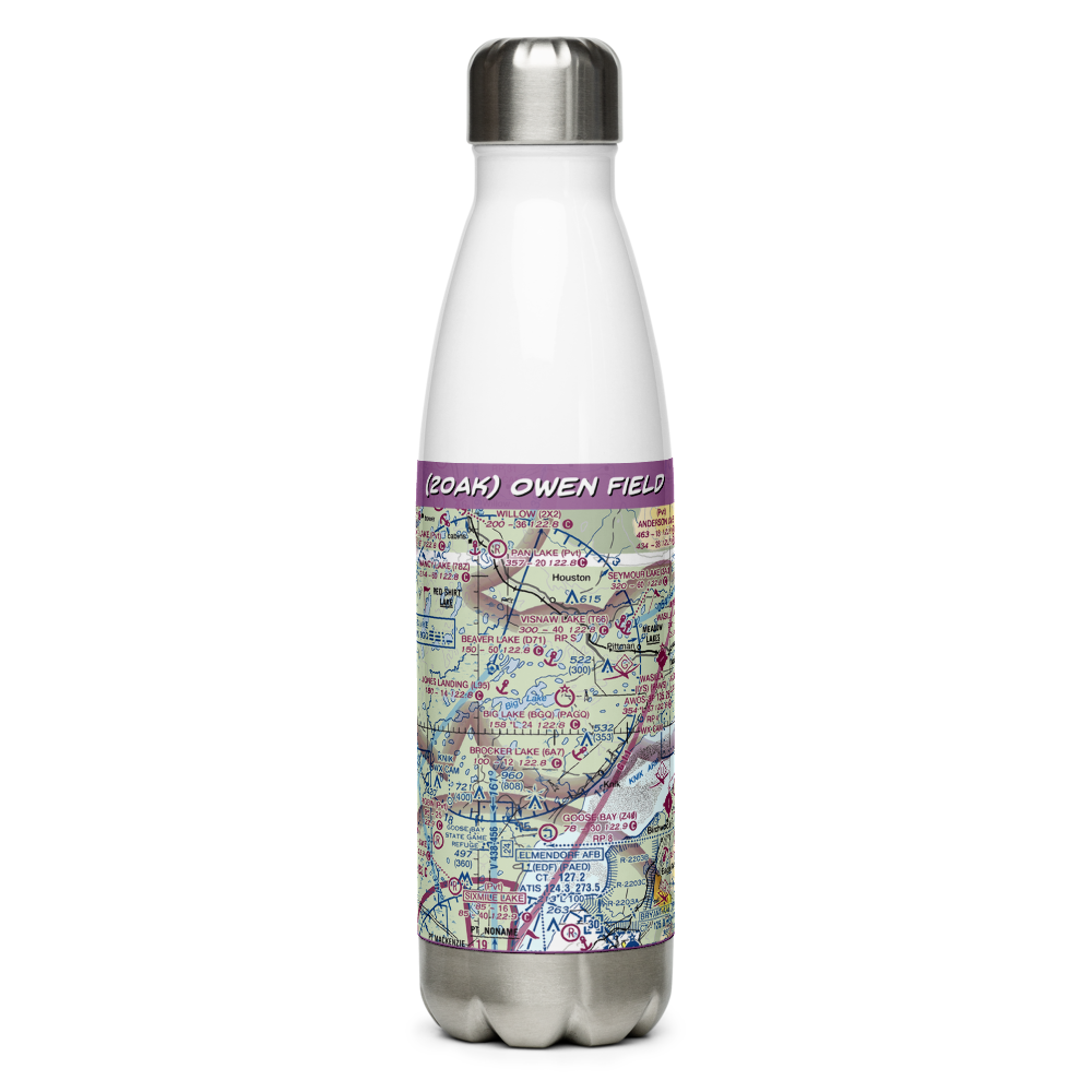 Owen Field (20AK) VFR Sectional Water Bottle 