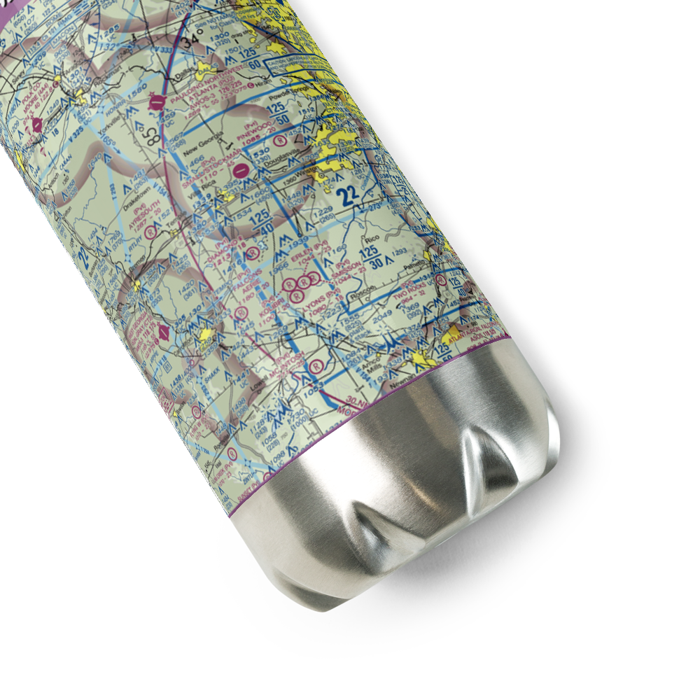 Earl L. Small Jr. Field/Stockmar Airport (20GA) VFR Sectional Water Bottle 