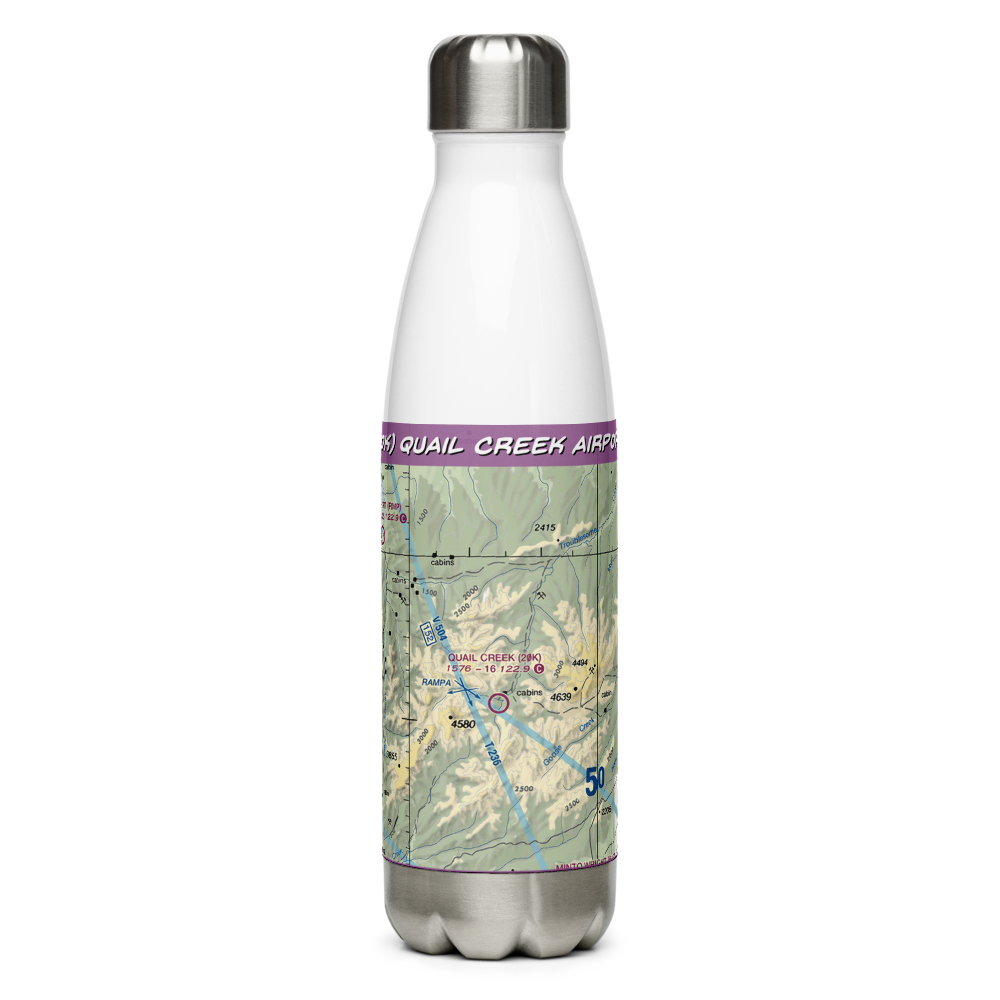 Quail Creek Airport (20K) VFR Sectional Water Bottle 