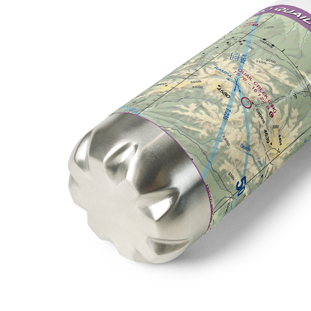 Quail Creek Airport (20K) VFR Sectional Water Bottle 