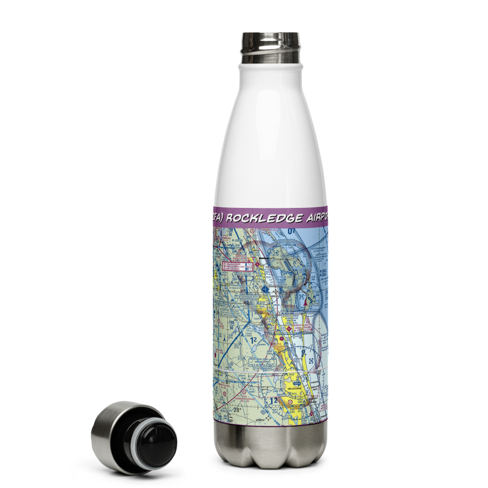Rockledge Airport (21FA) VFR Sectional Water Bottle 