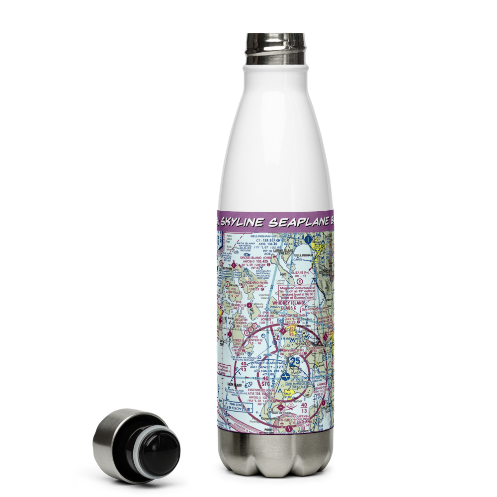 Skyline Seaplane Base (21H) VFR Sectional Water Bottle 