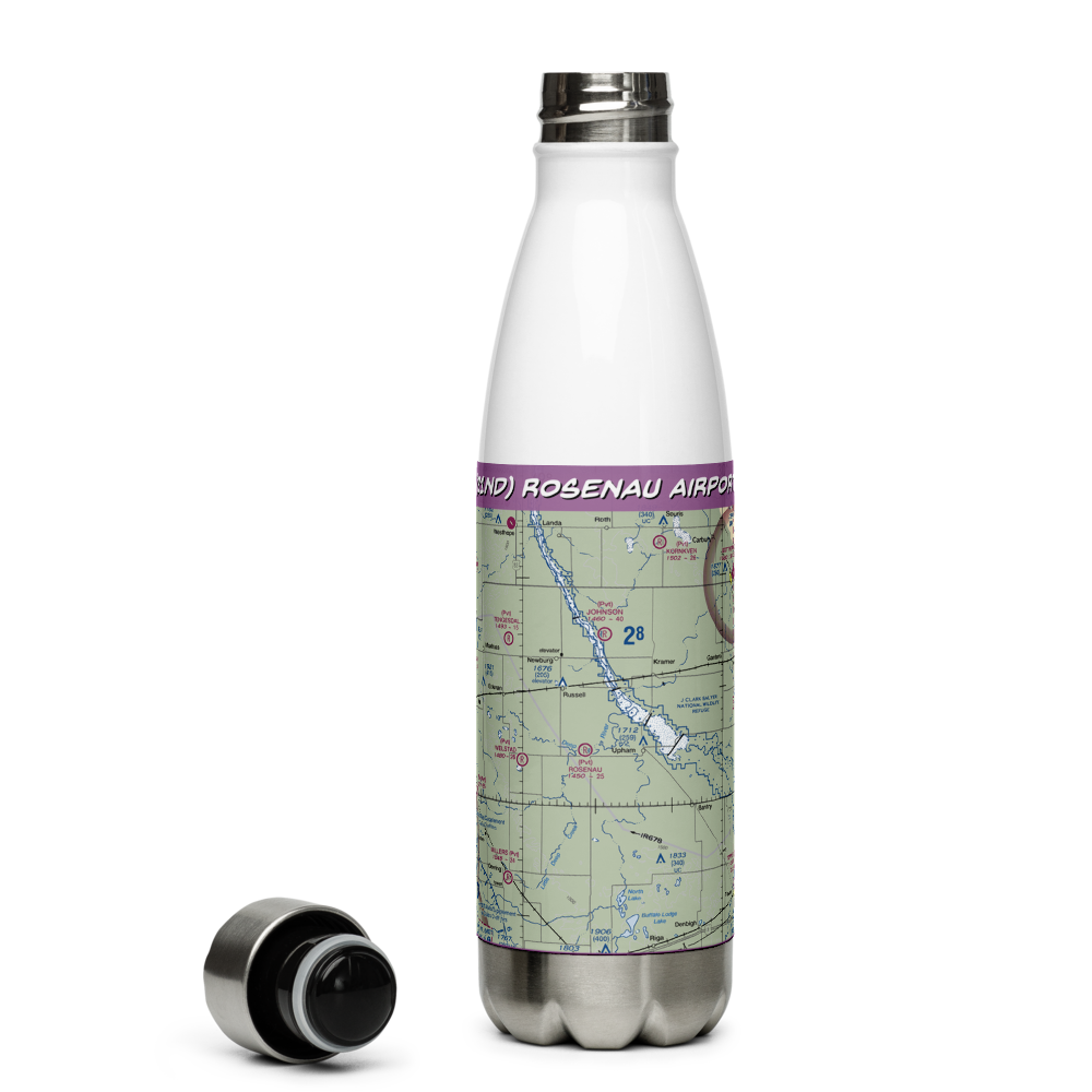 Rosenau Airport (21ND) VFR Sectional Water Bottle 