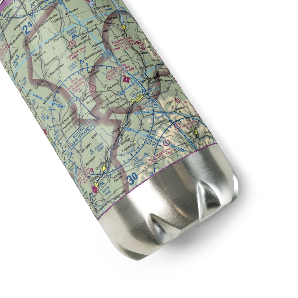 Don Kichote-Quixote Airport (21NK) VFR Sectional Water Bottle 