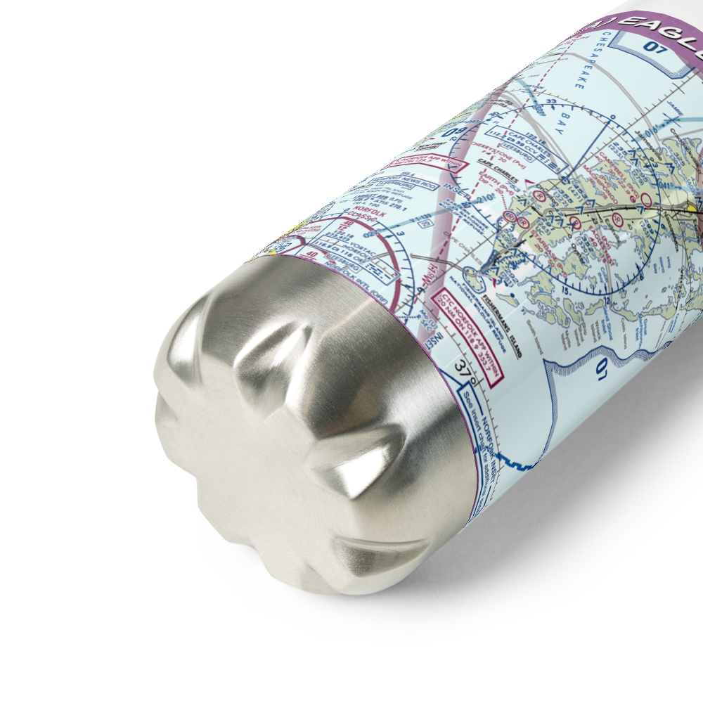 Eagles Nest Airport (21VA) VFR Sectional Water Bottle 