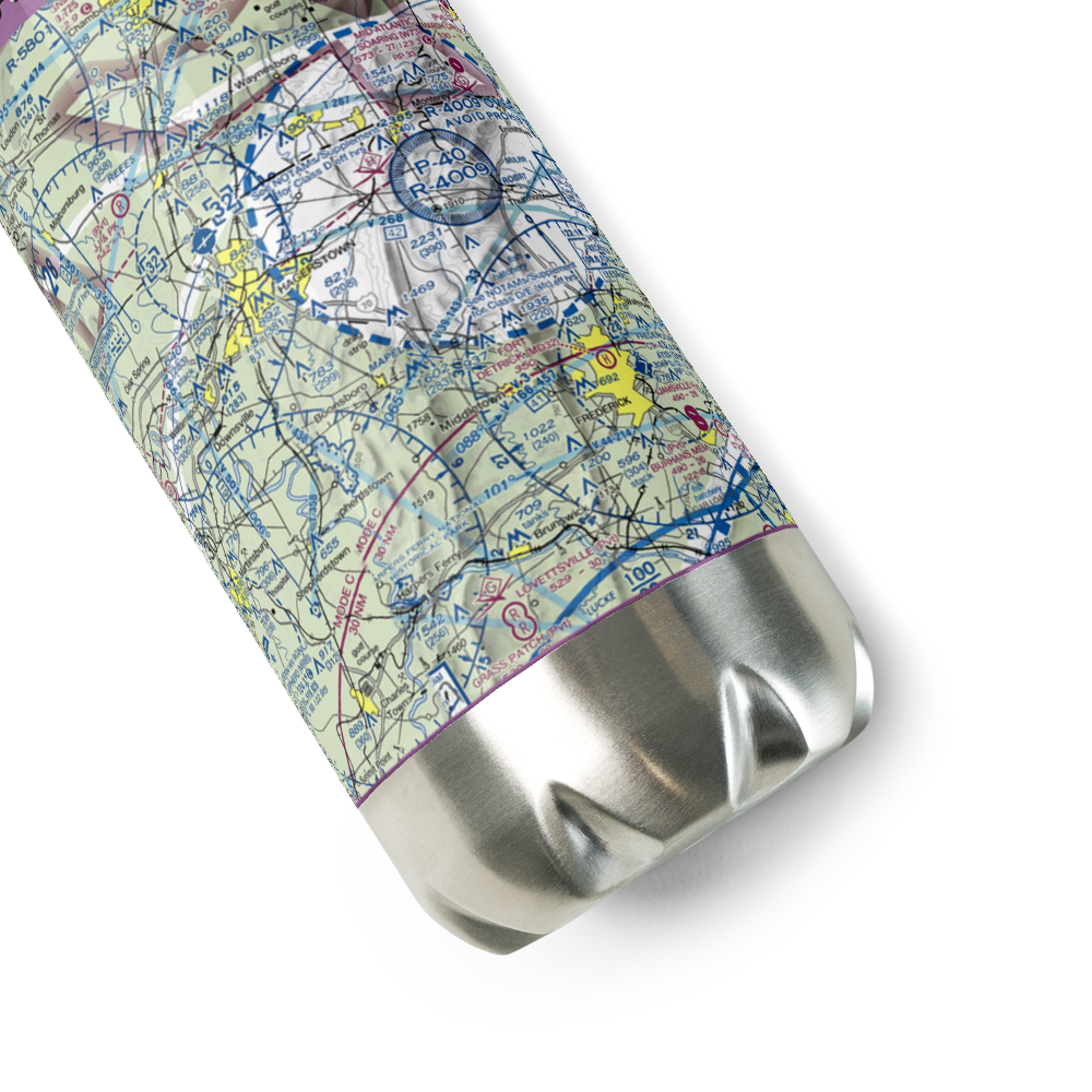 Laura's Landing Airport (22MD) VFR Sectional Water Bottle 