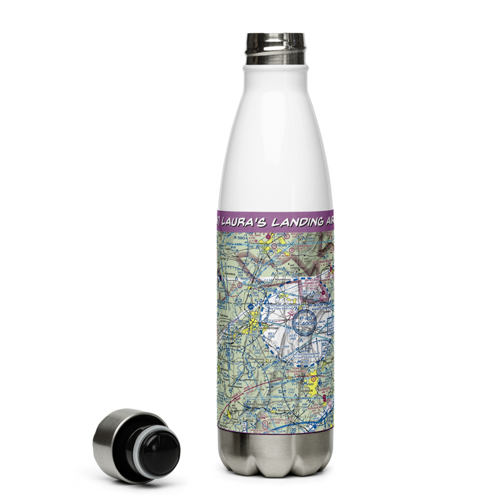 Laura's Landing Airport (22MD) VFR Sectional Water Bottle 