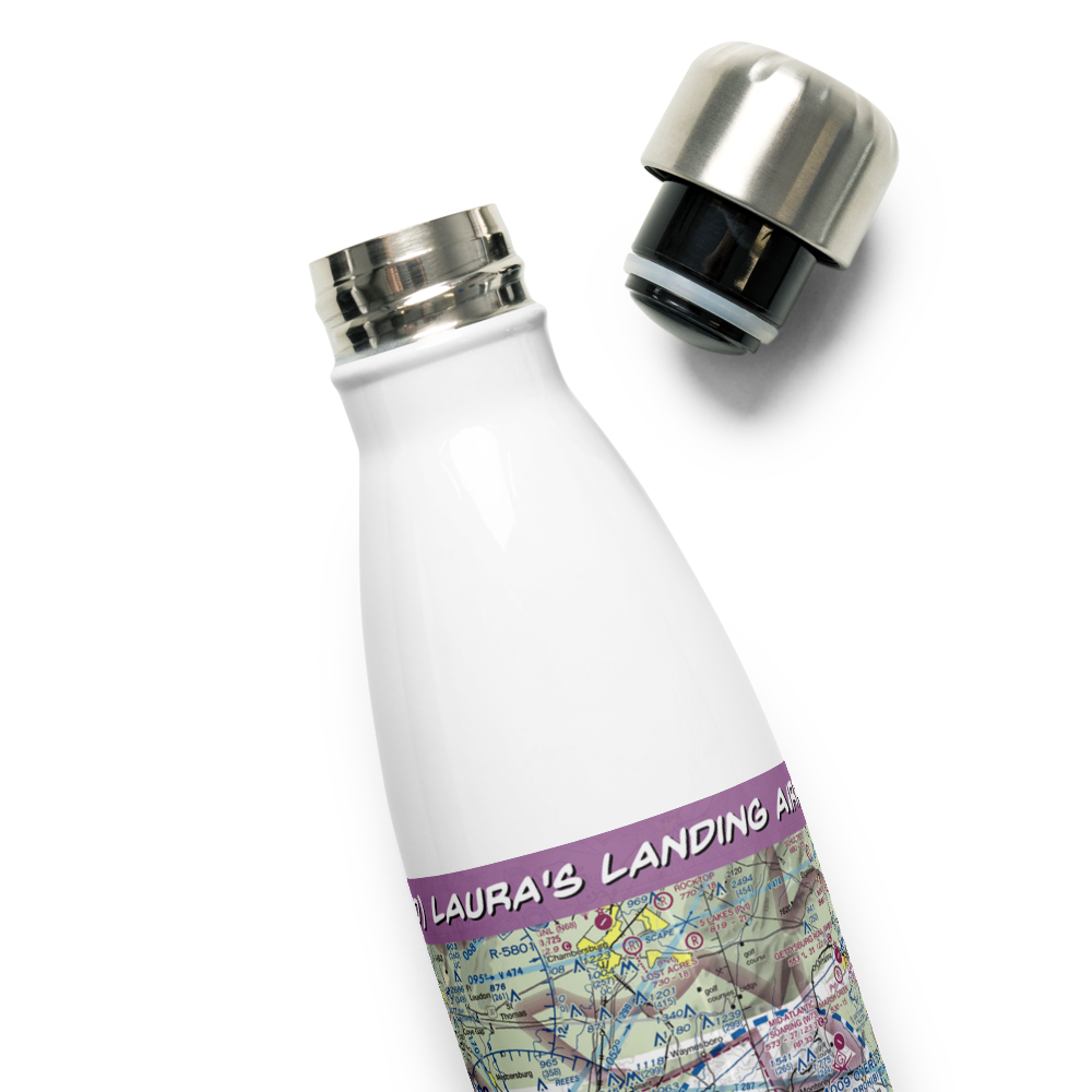 Laura's Landing Airport (22MD) VFR Sectional Water Bottle 