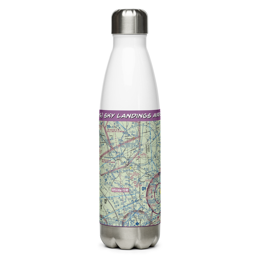 Sky Landings Airport (22MS) VFR Sectional Water Bottle 