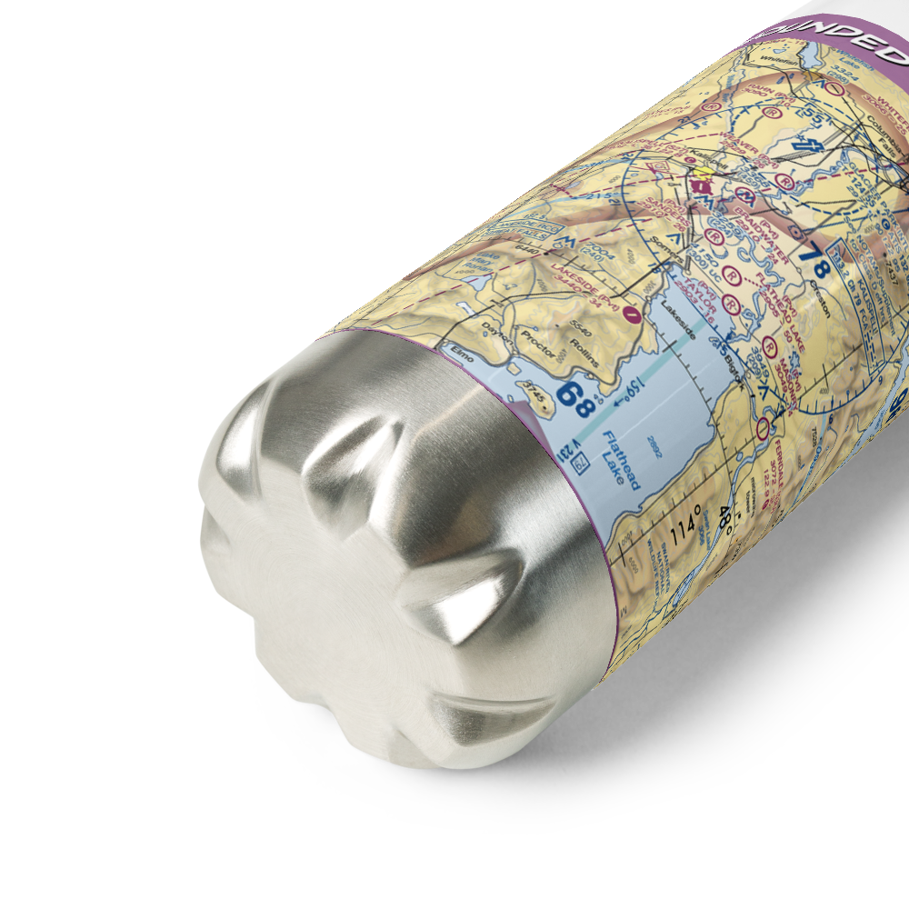 Wounded Buck Ranch Airport (22MT) VFR Sectional Water Bottle 