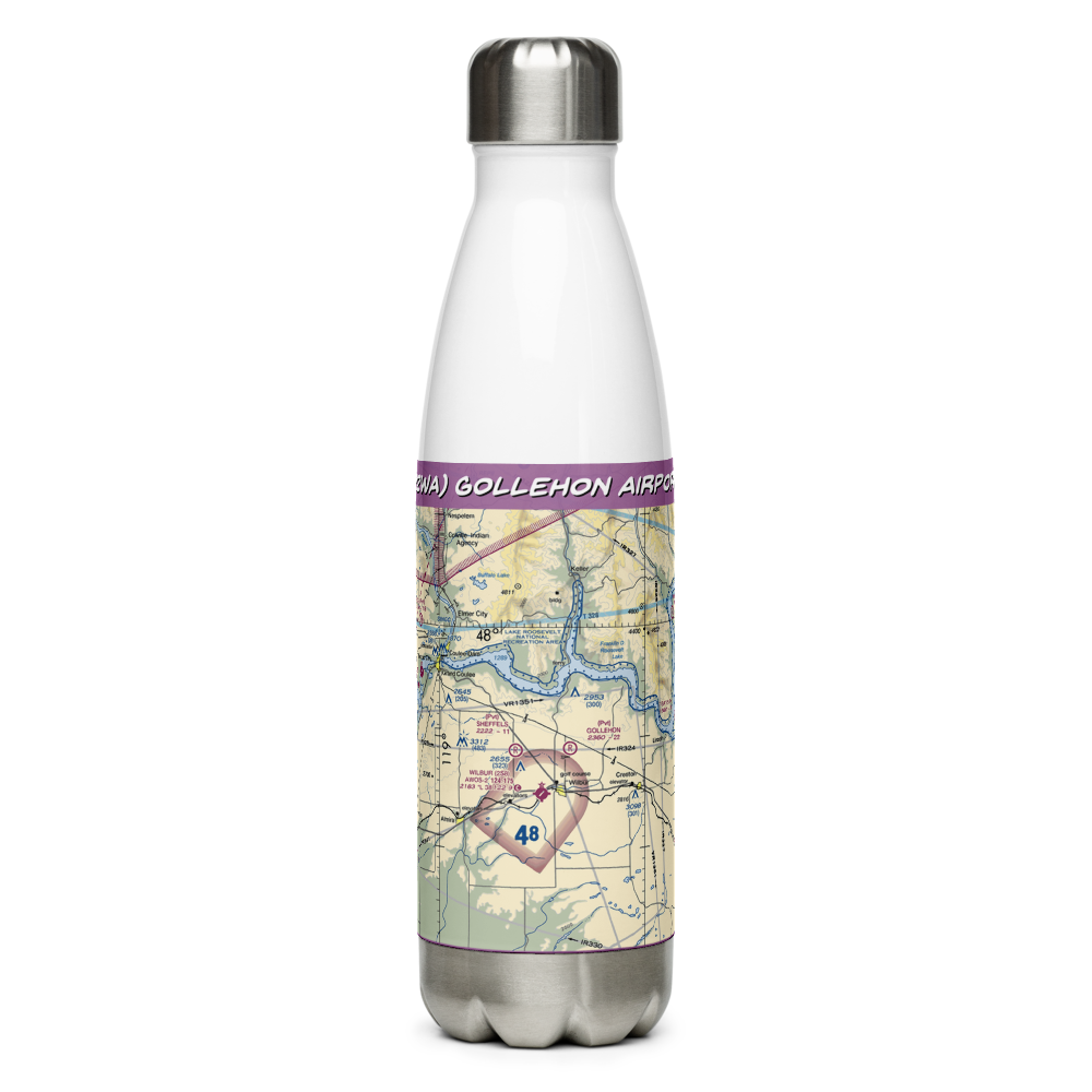 Gollehon Airport (22WA) VFR Sectional Water Bottle 