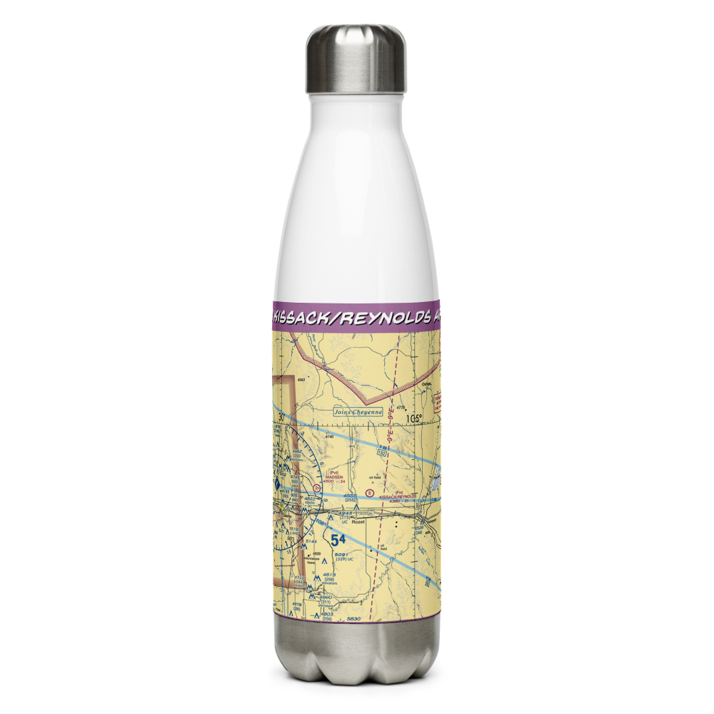 Kissack/Reynolds Airport (22WY) VFR Sectional Water Bottle 
