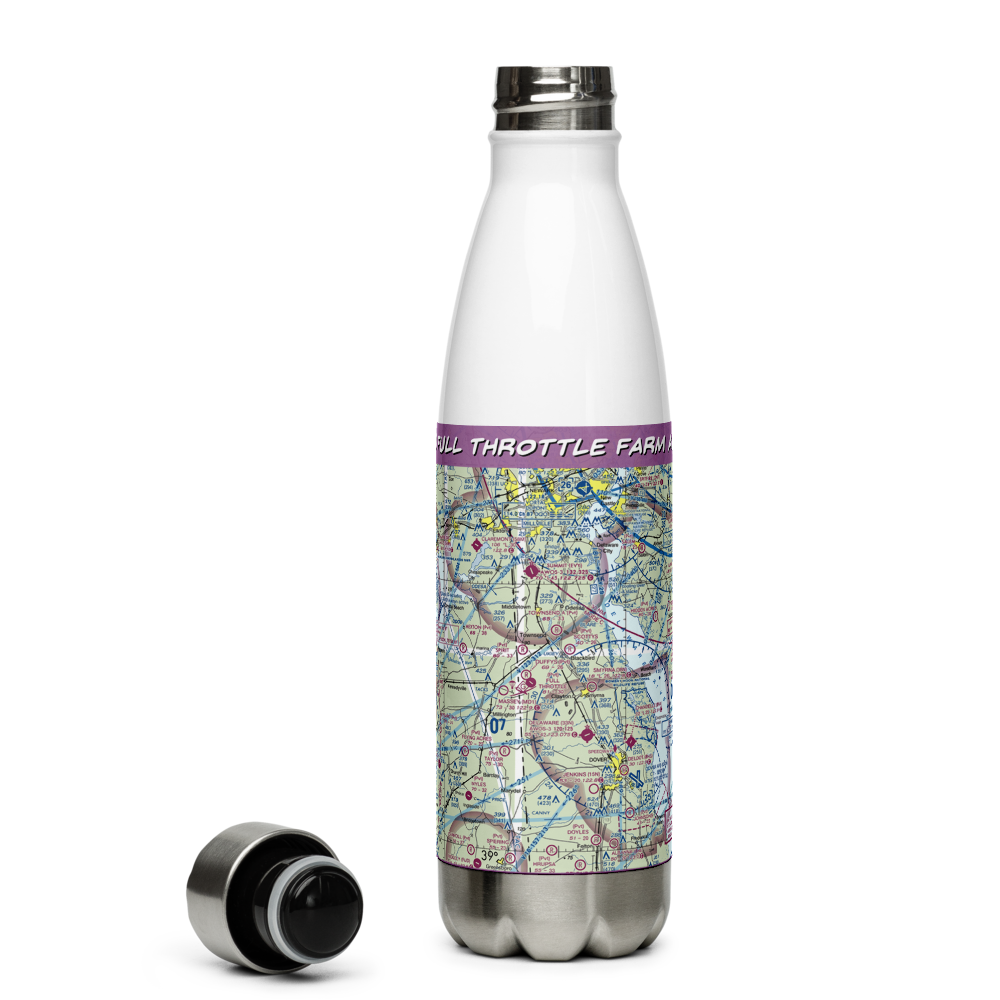 Full Throttle Farm Airport (23DE) VFR Sectional Water Bottle 