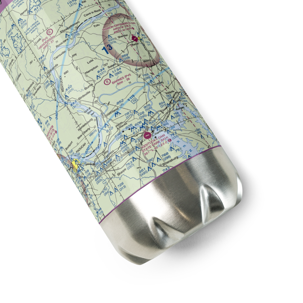Barnes Farm Airport (23KY) VFR Sectional Water Bottle 