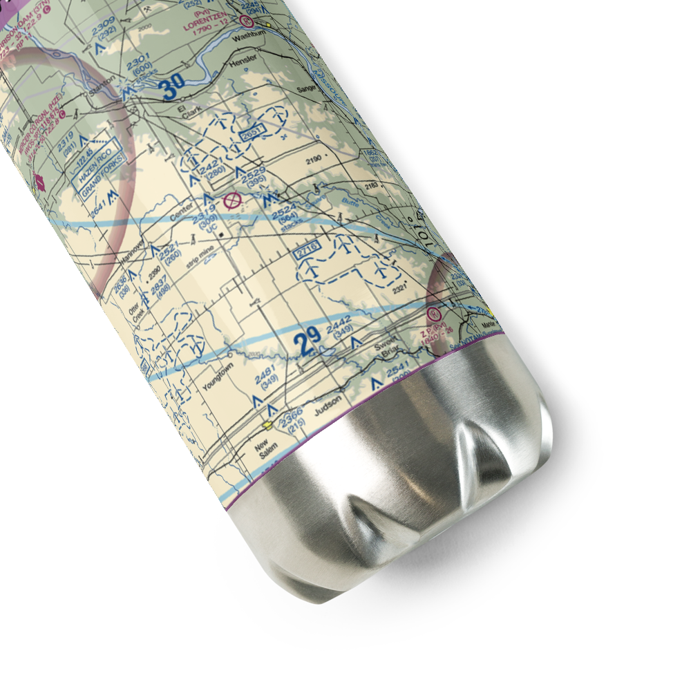 Minnkota Private Airport (23ND) VFR Sectional Water Bottle 