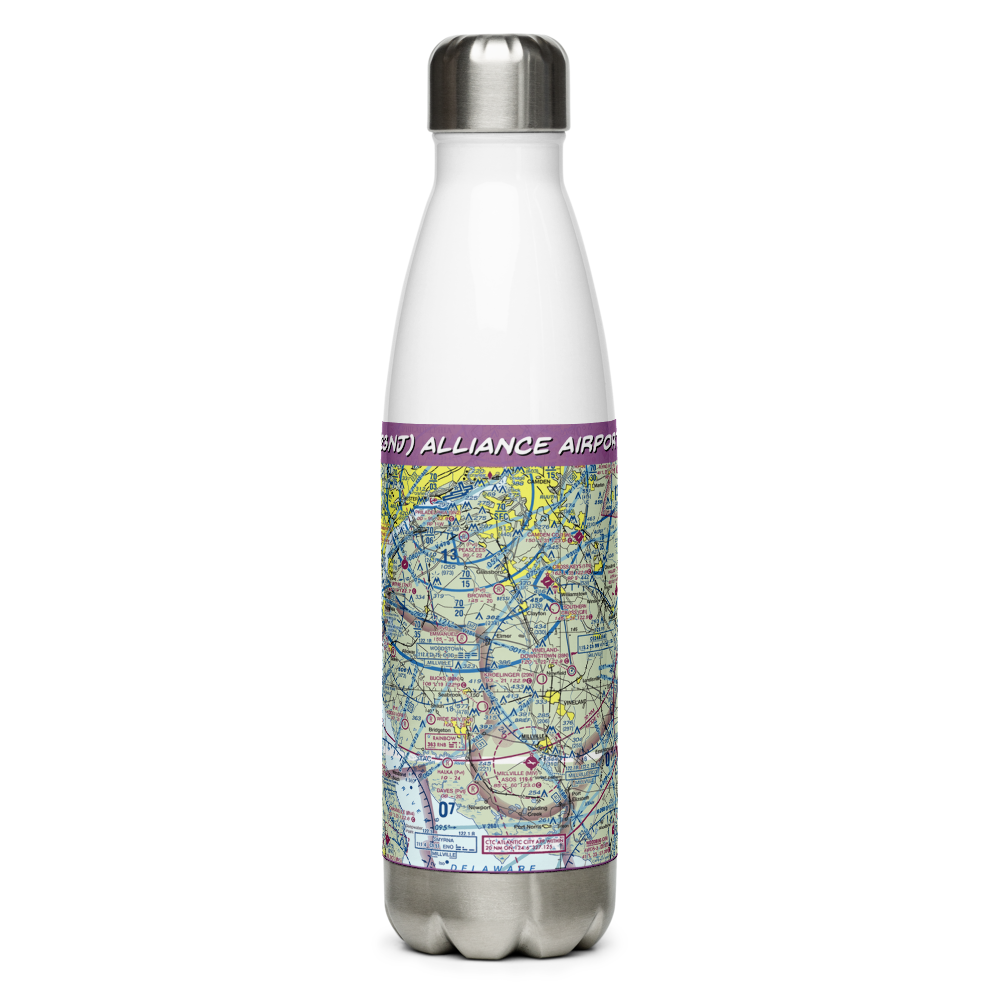 Alliance Airport (23NJ) VFR Sectional Water Bottle 