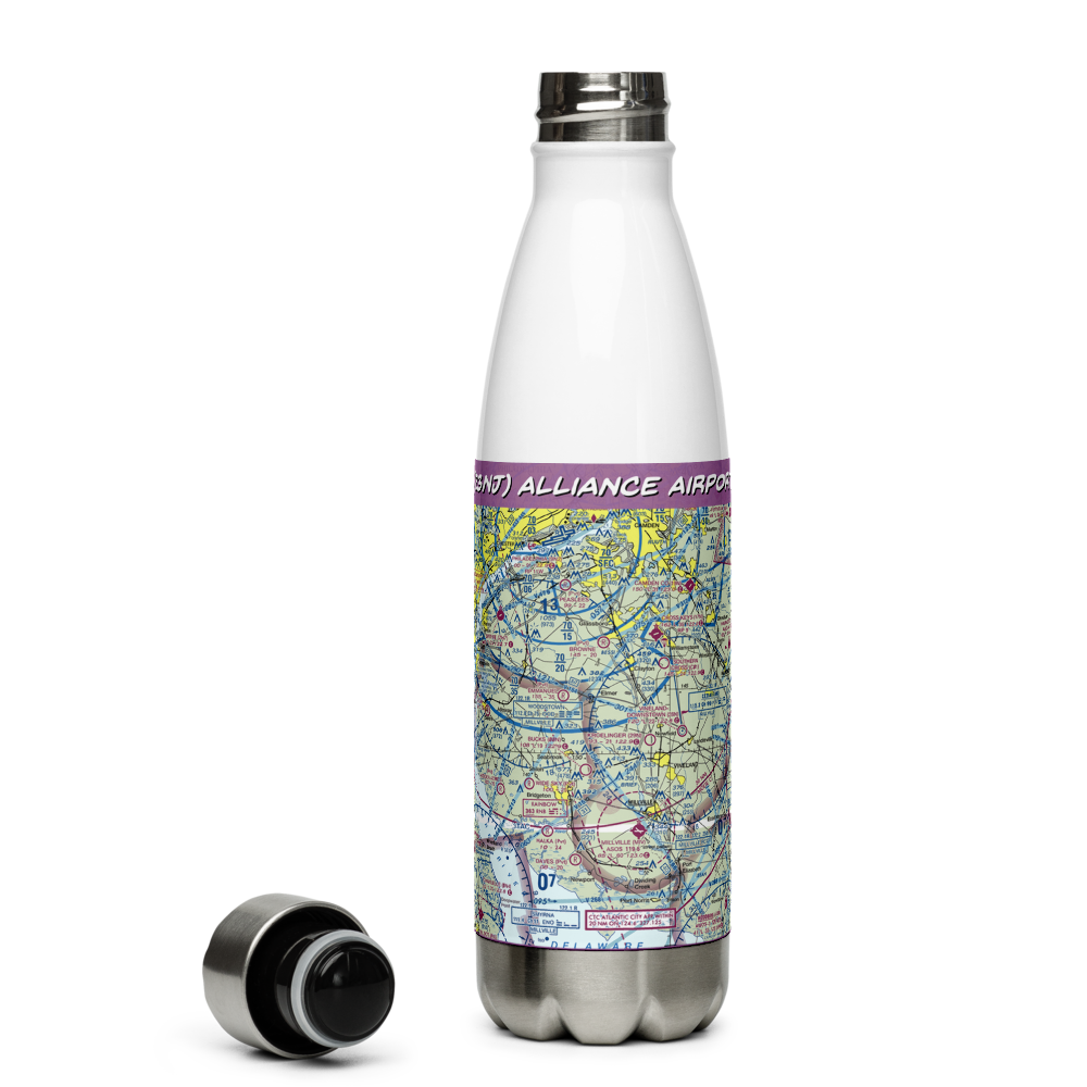 Alliance Airport (23NJ) VFR Sectional Water Bottle 