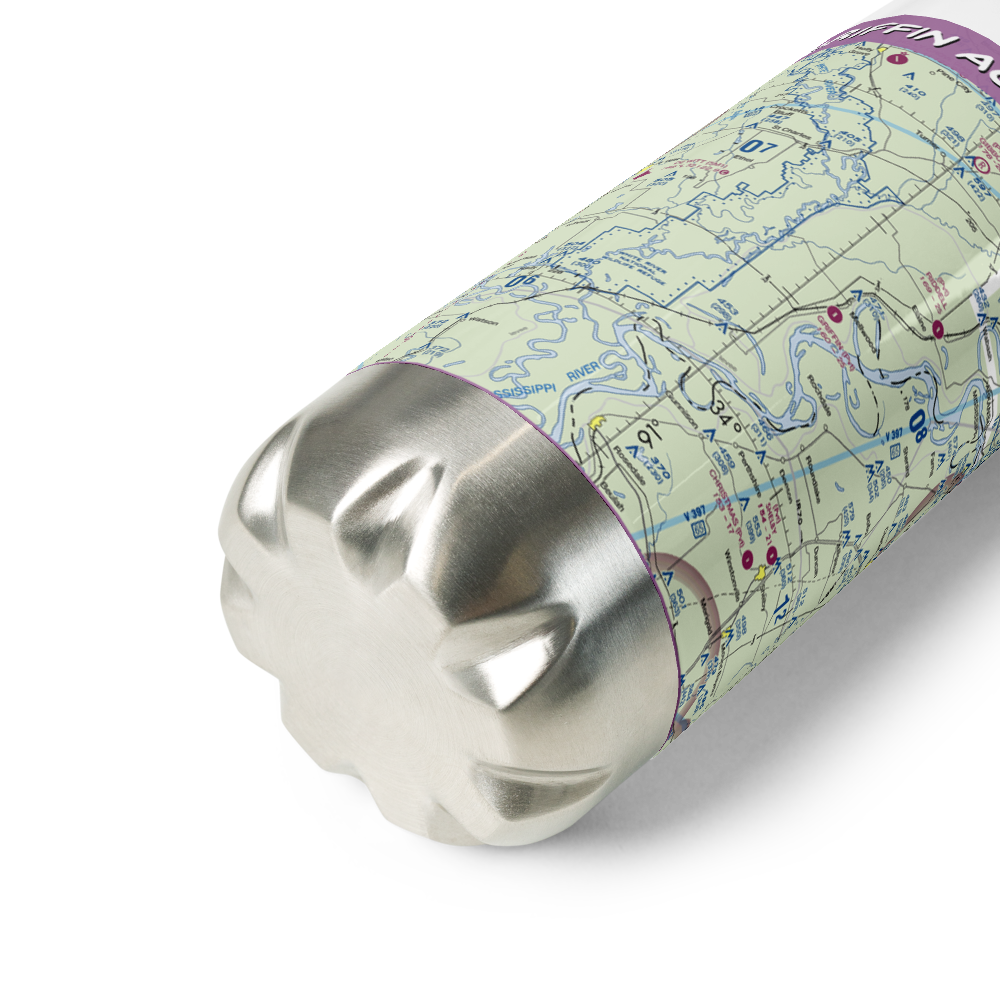 Griffin Agricultural Airport (24AR) VFR Sectional Water Bottle 