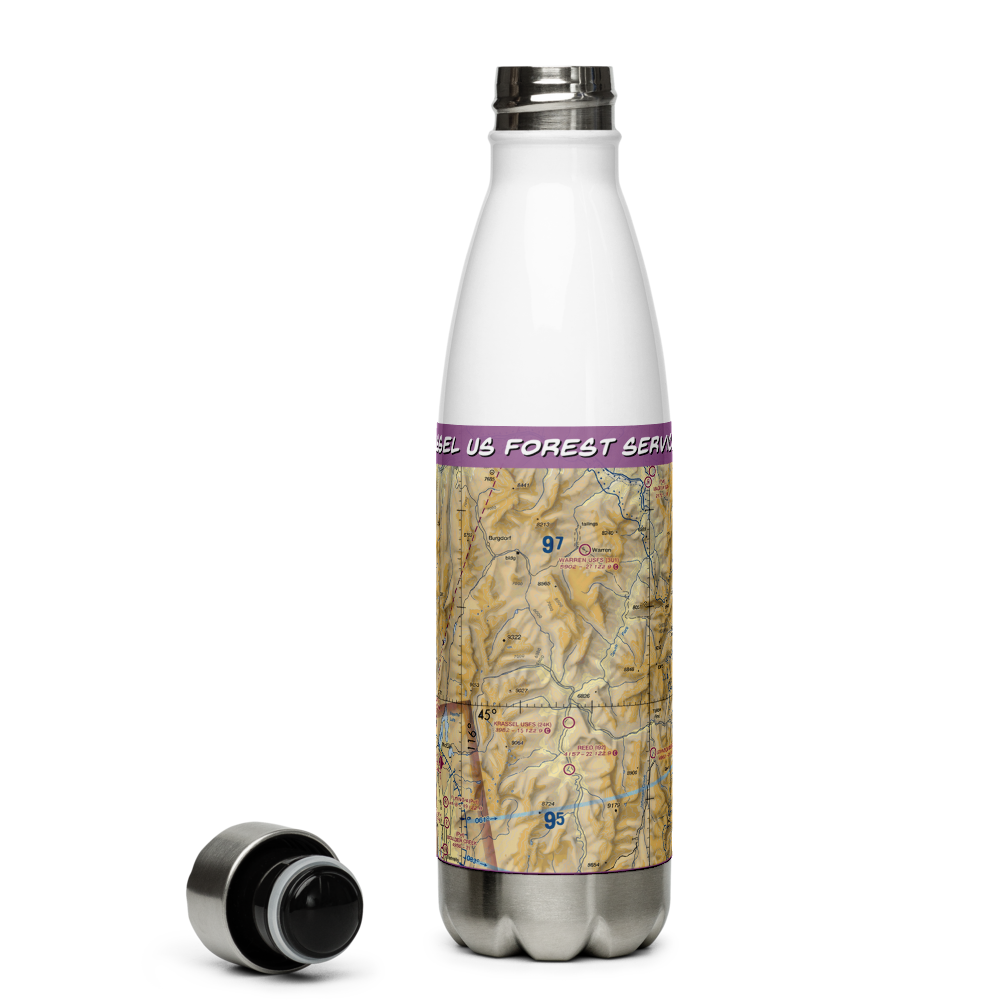 Krassel US Forest Service Airport (24K) VFR Sectional Water Bottle 