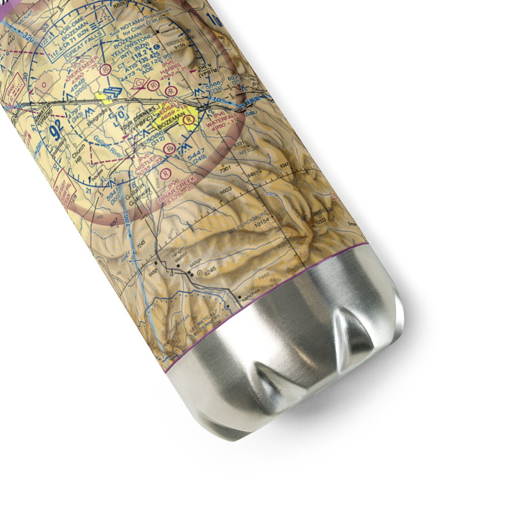 Haggerty Airport (24MT) VFR Sectional Water Bottle 