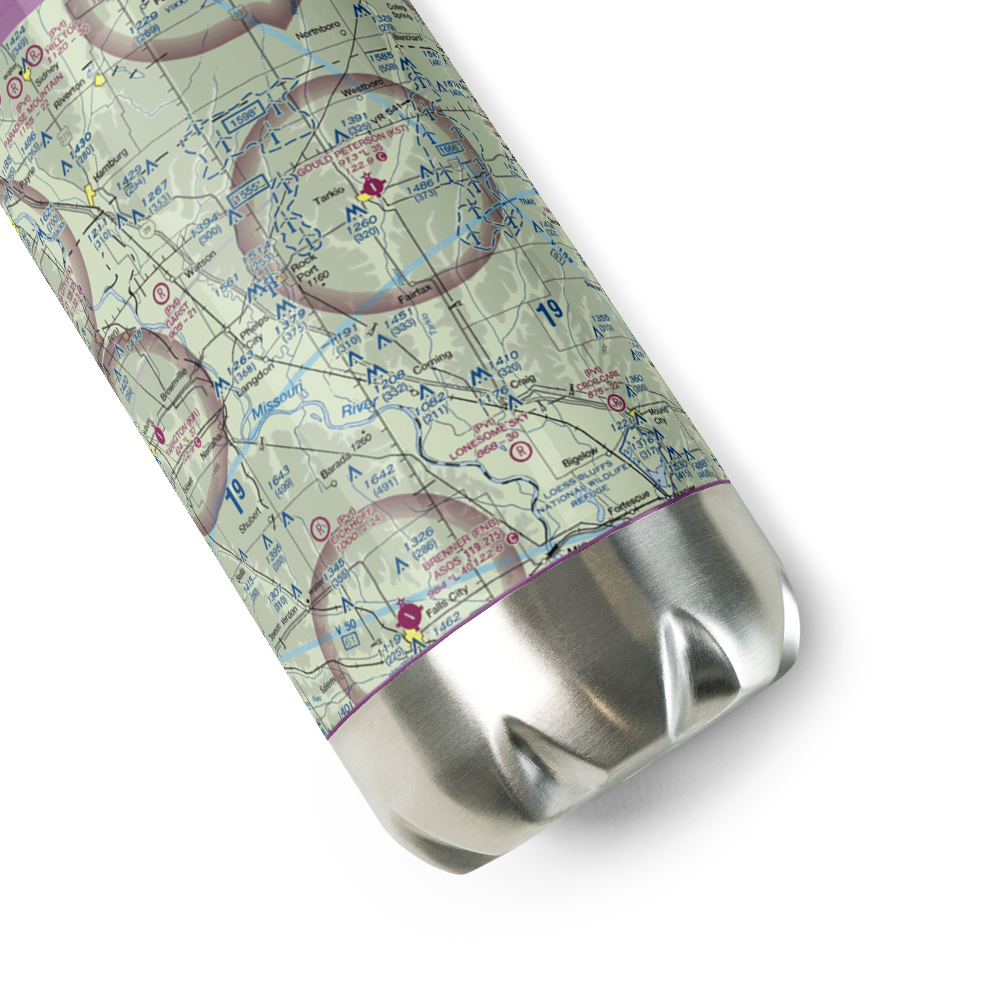 Steele Airport (24MU) VFR Sectional Water Bottle 