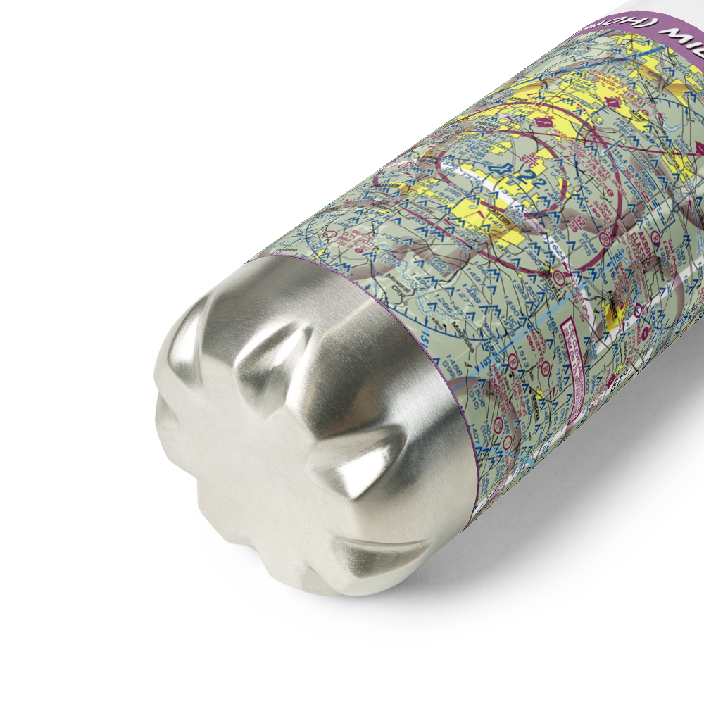 Milburn Airport (24OH) VFR Sectional Water Bottle 