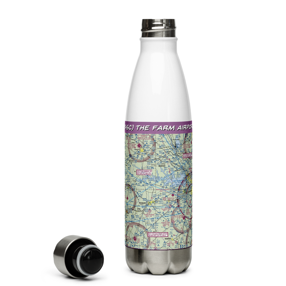 The Farm Airport (24SC) VFR Sectional Water Bottle 