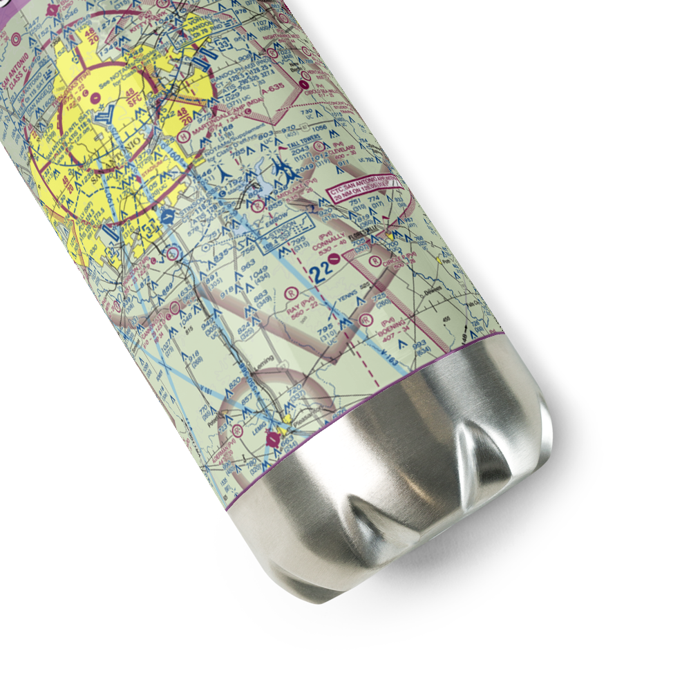 Cross-B Airport (24XA) VFR Sectional Water Bottle 