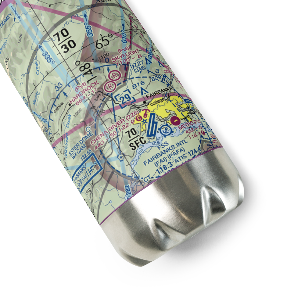 Skyflight Airport (25AA) VFR Sectional Water Bottle 